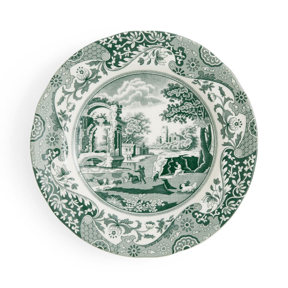 Heritage Italian Set of 4 Side Plates, Green