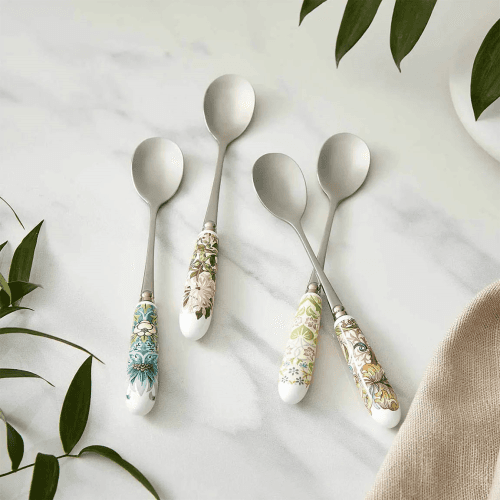 Image showing the Morris & Co Set of 4 Teaspoons, Multi product.