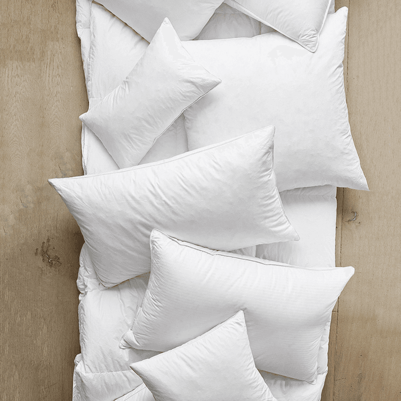 Duck Feather Square Cushion Pads, White