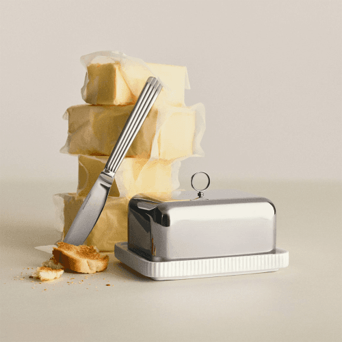 Image showing the Bernadotte Butter Dish, Silver product.