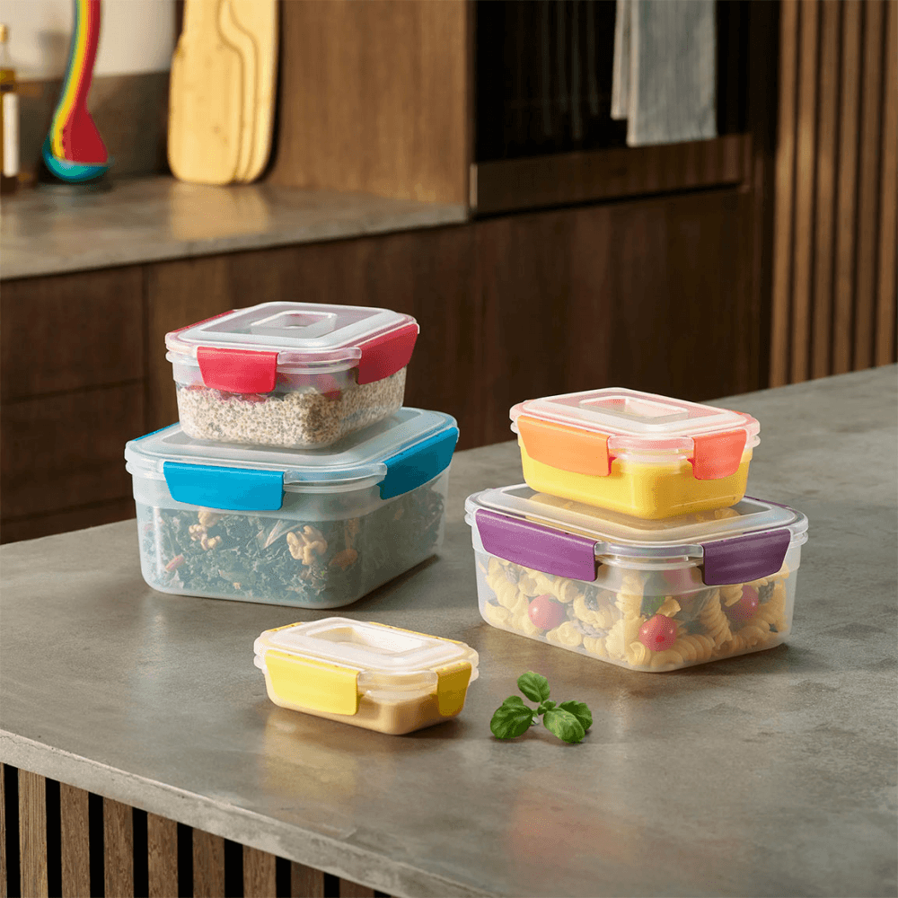 Nest Lock Set of 5 Storage Boxes, Multi-Colour