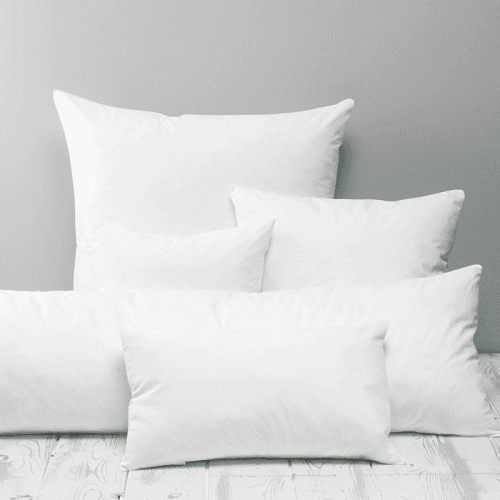 Image showing the Duck Feather Square Cushion Pads, White product.