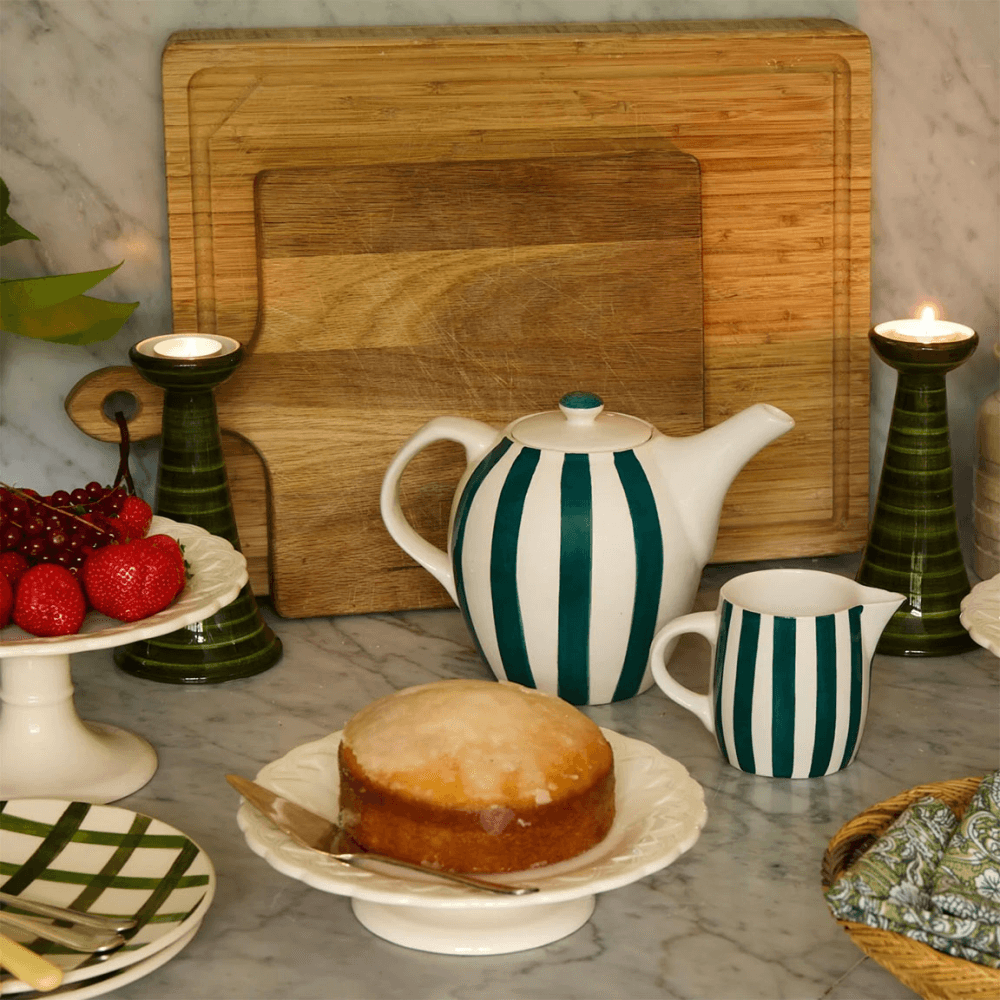 Stripes Tea Set, Green