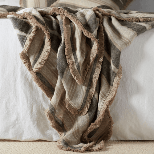 Image showing the Clara Linen Throw, Natural product.