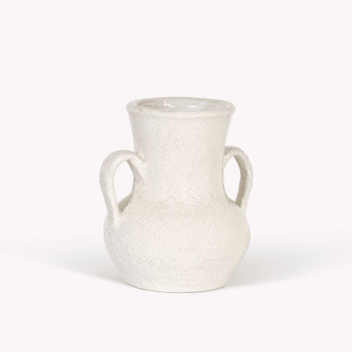 Image showing the Ravello Vase with Handles, H25cm, White product.
