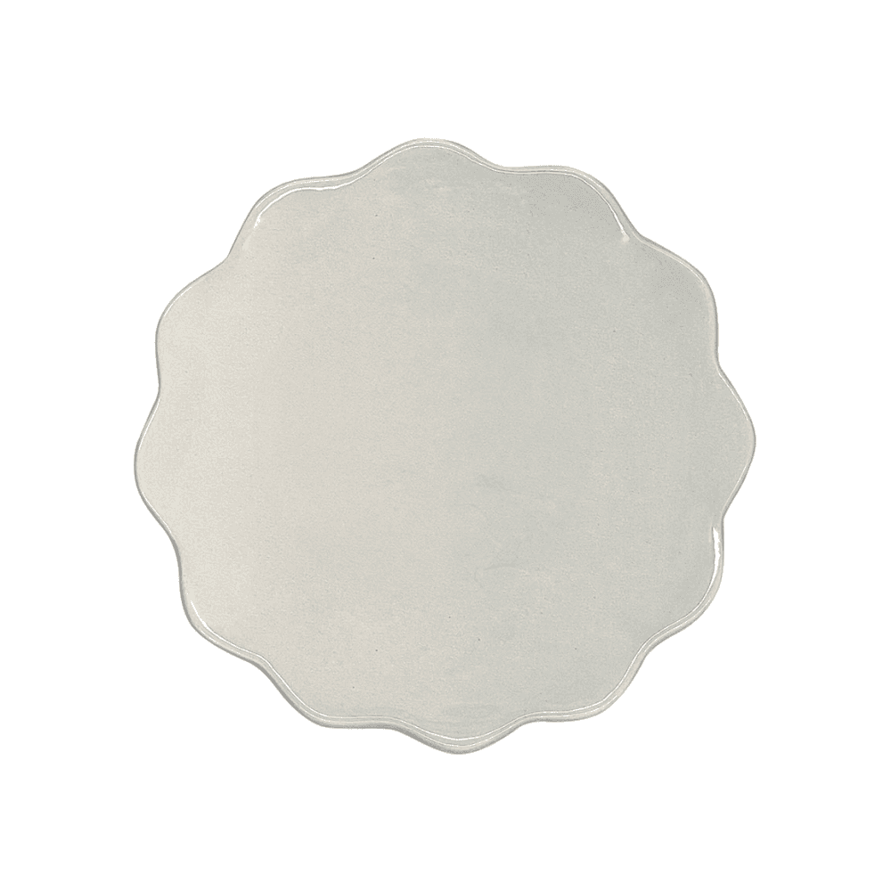 Scalloped Side Plate, Cream