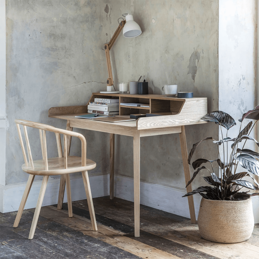 Ashwicke Desk with Storage, Natural