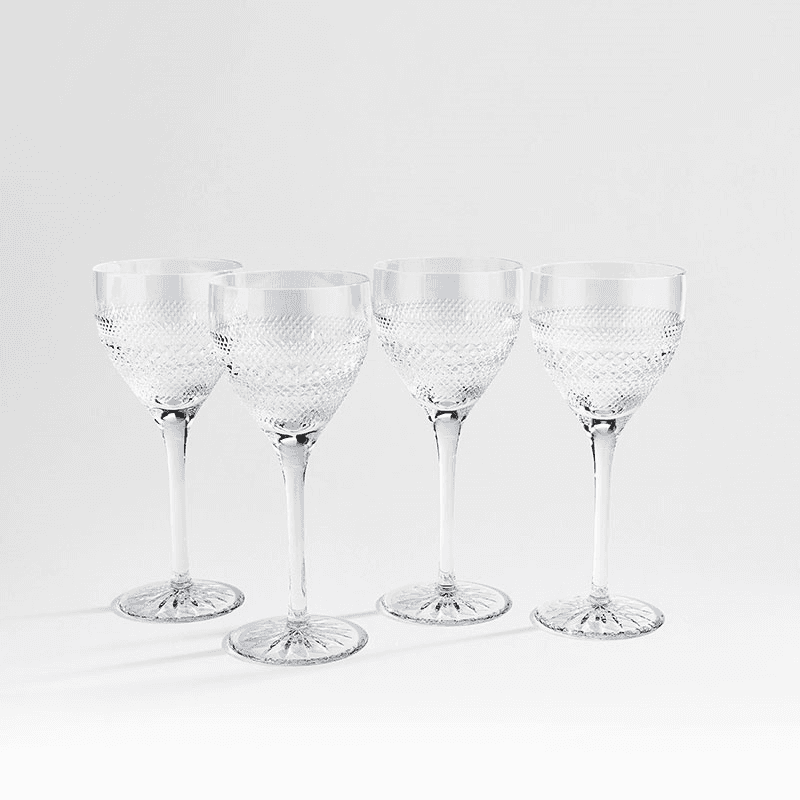 Huxley Set of 4 Red Wine Glasses, Clear