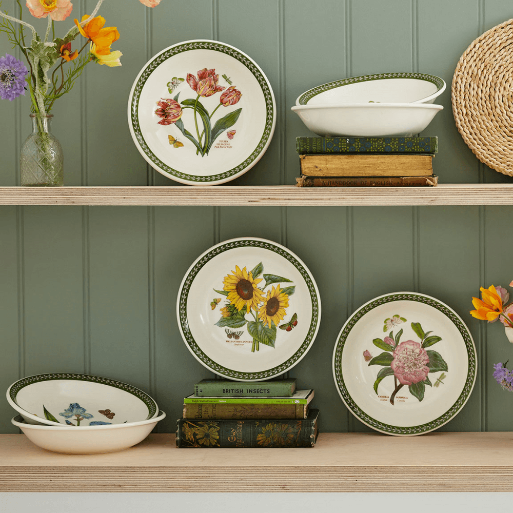 Botanic Garden Etchings Set of 6 Pasta Bowls, Multi