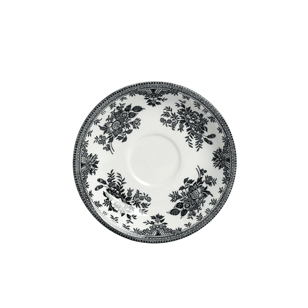 Asiatic Pheasants Tea Saucer, Black & White