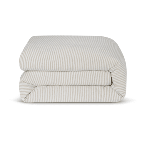 Image showing the Stripe Linen Blend Duvet Cover product.