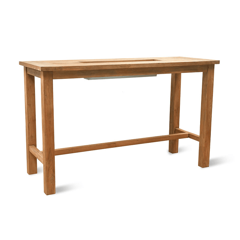 St Mawes Bar Table with Trough, Natural