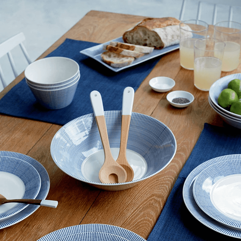 Pacific - Dots Serving Bowl, Blue