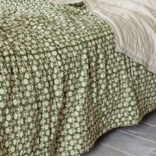 Image showing the Ava Floral Block Bed Quilt product.