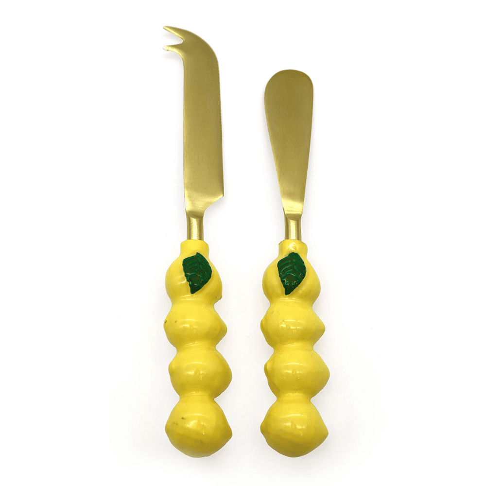 Lemon Butter & Cheese Knife Set, Yellow
