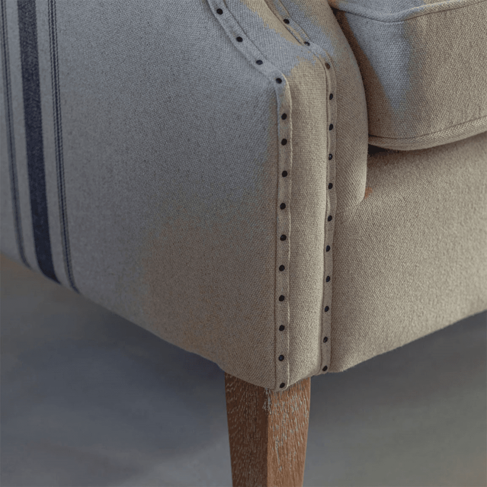Monroe Stripe Loveseat, Blue