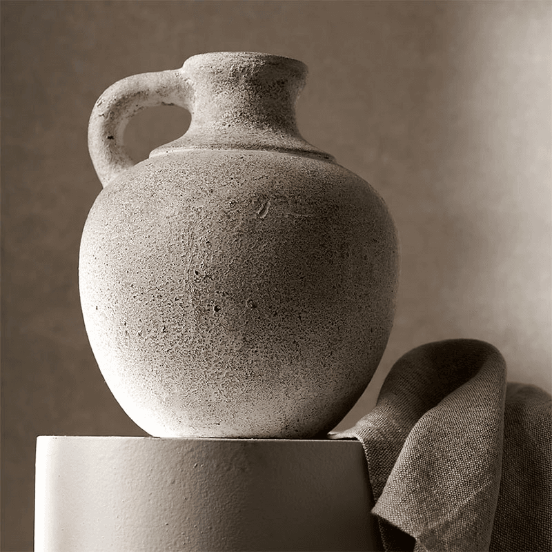 Arley Terracotta Jug, White