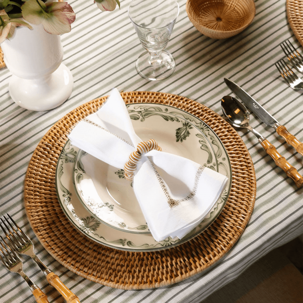 Striped Set of 4 Napkin Rings