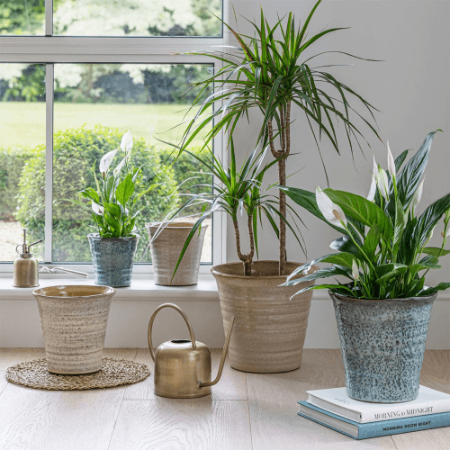 Image showing the Vallo Reactive Glaze Taperer Planter, D29cm, Blue product.