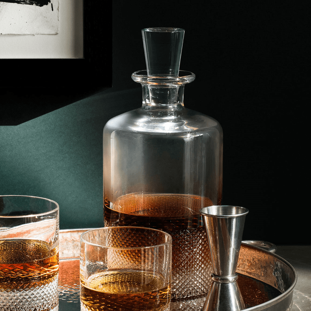Diamond Cut Crystal Decanter