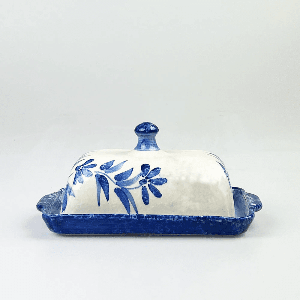 Olive Butter Dish, Blue