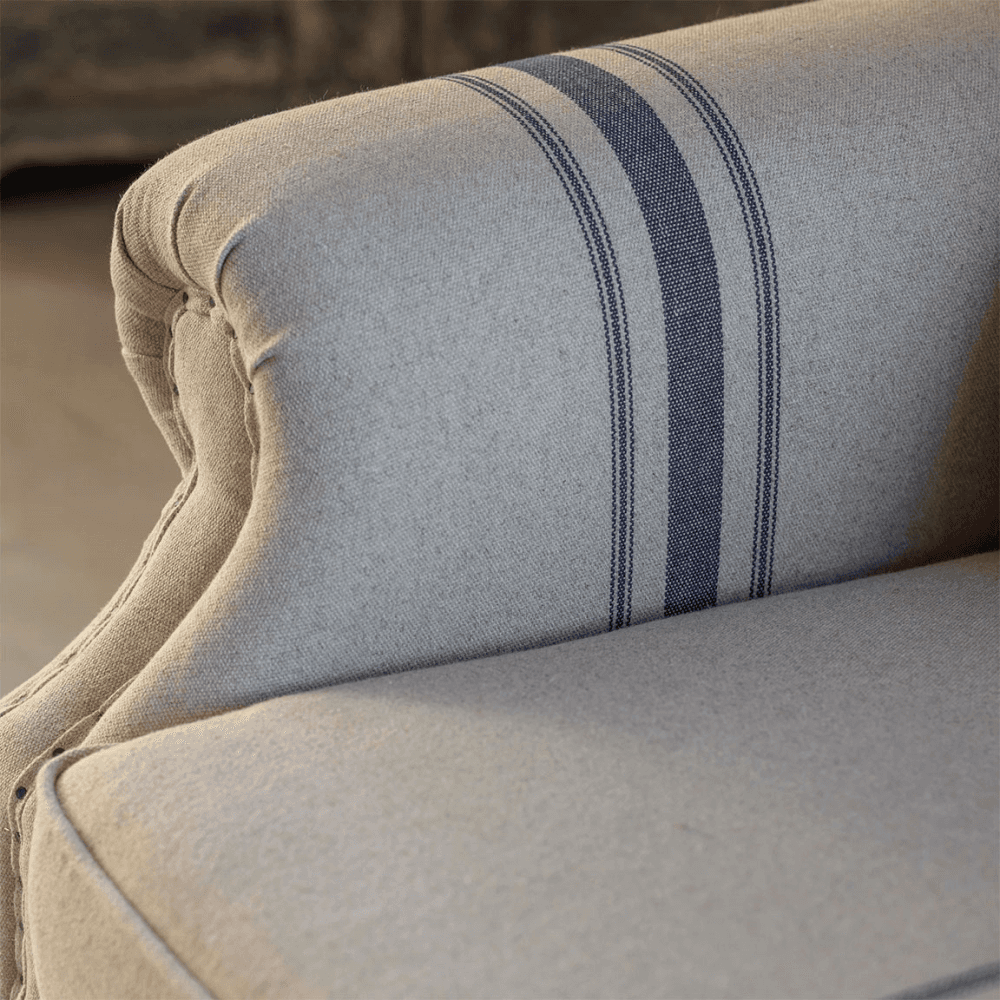Monroe Stripe Loveseat, Blue