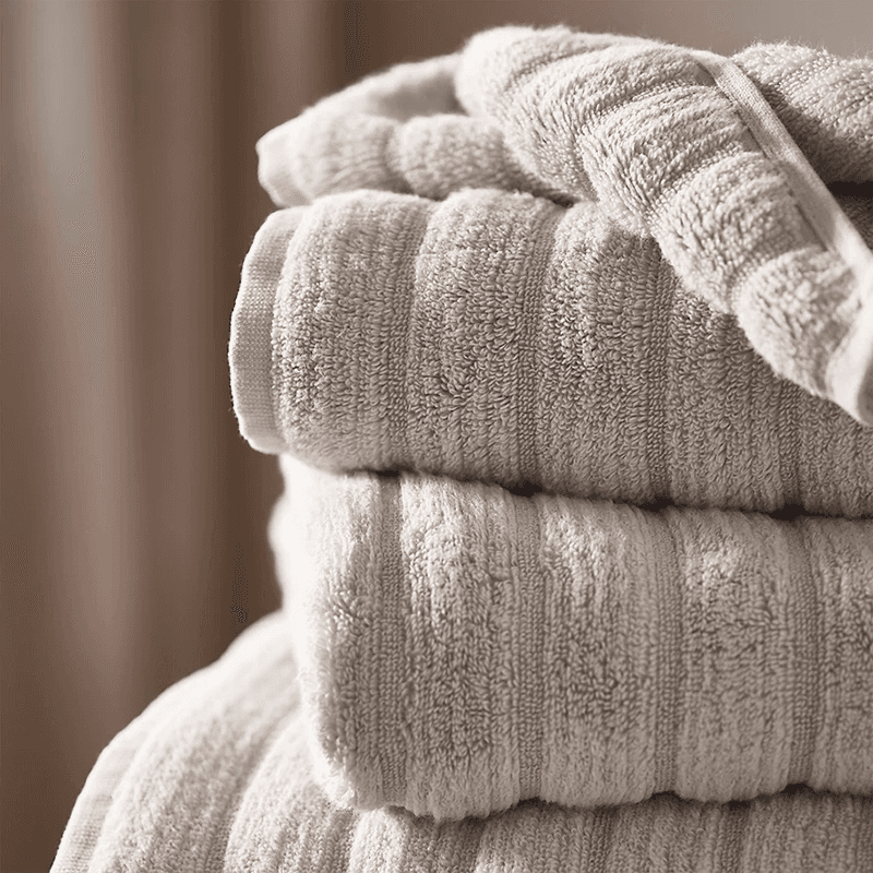 Rib Hydrocotton Bath Towel, Oatmeal