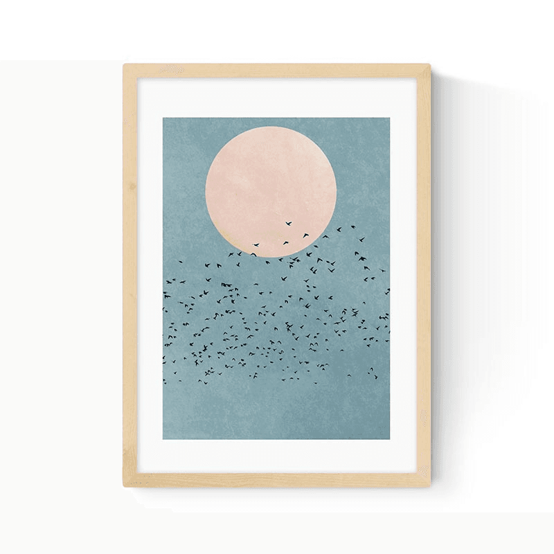 Kubistika Fly Away Print, Blue