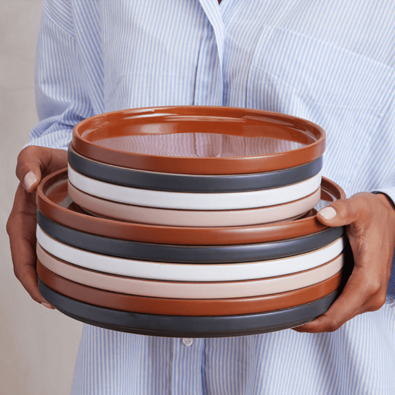 Set of 4 Dessert Plates, Steam