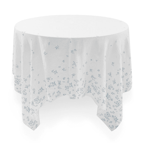 Image showing the Bernadette's Falling Flower Linen Tablecloth product.