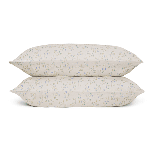 Image showing the Floral Pair of Cotton Pillowcases, Sprig product.