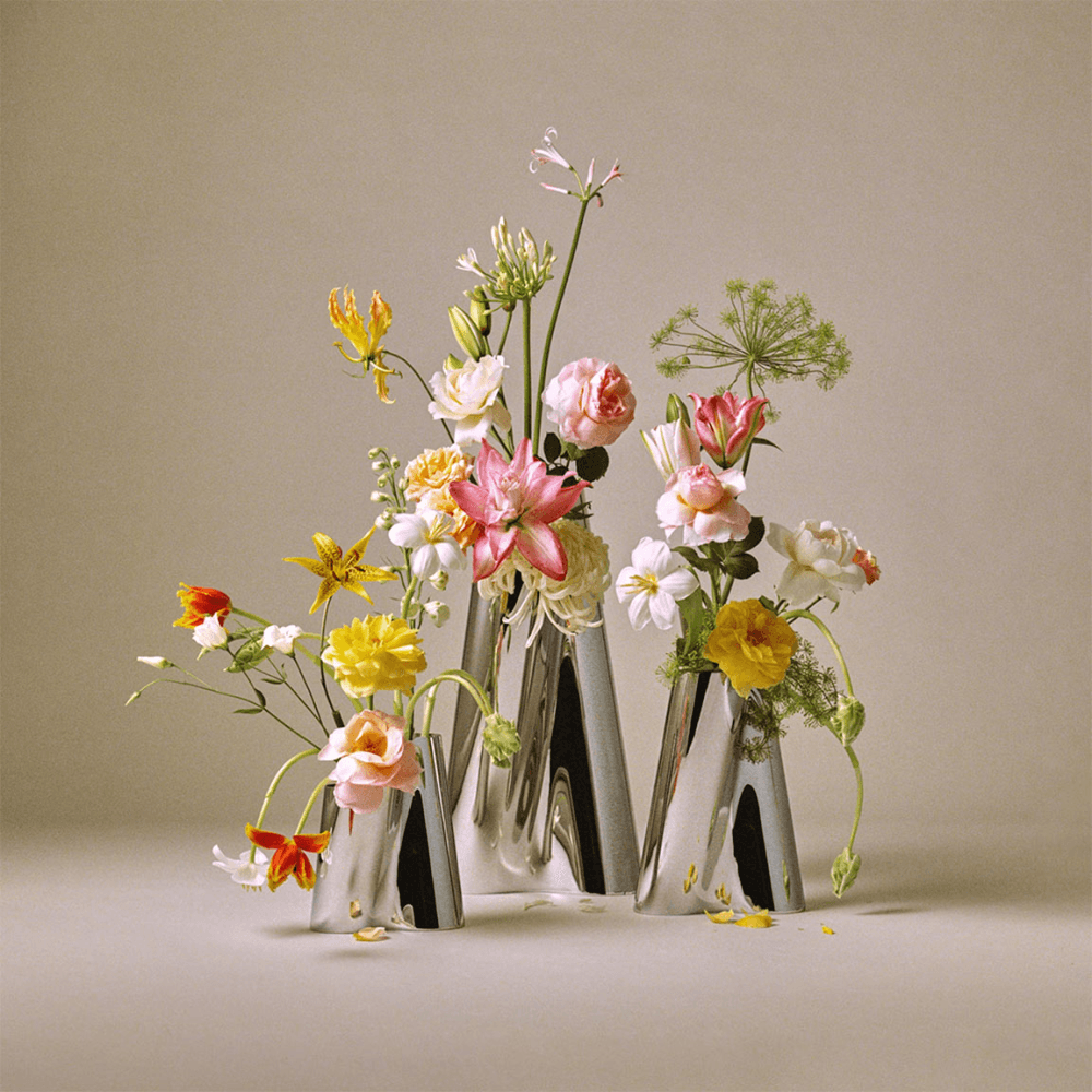 Lituus Vase, Stainless Steel