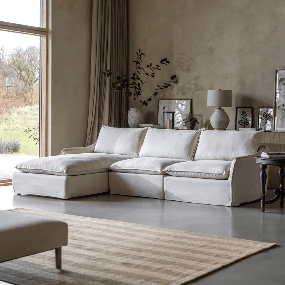 Aldbury Chaise Sofa, Natural
