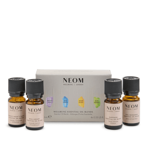 Image showing the Wellbeing Set of 4 Essential Oil Blends product.