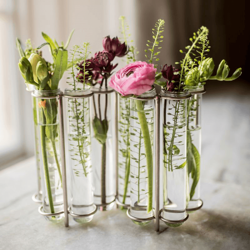 W-Shape Test Tube Vase, Glass