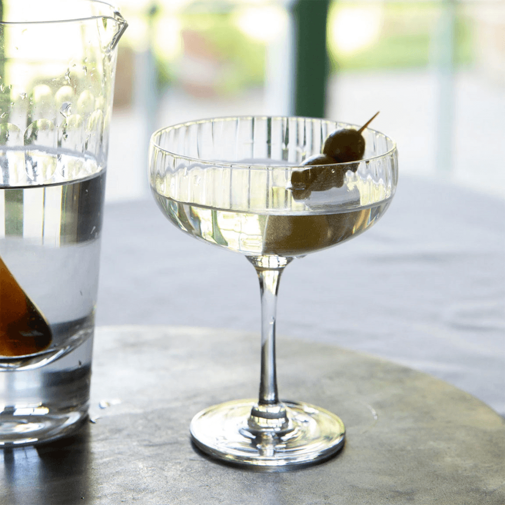 Ripple Set of 4 Cocktail Glasses, Clear