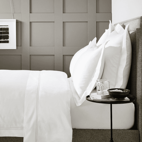 Image showing the Symons Double Row Cord Duvet Cover, King, White/Silver product.