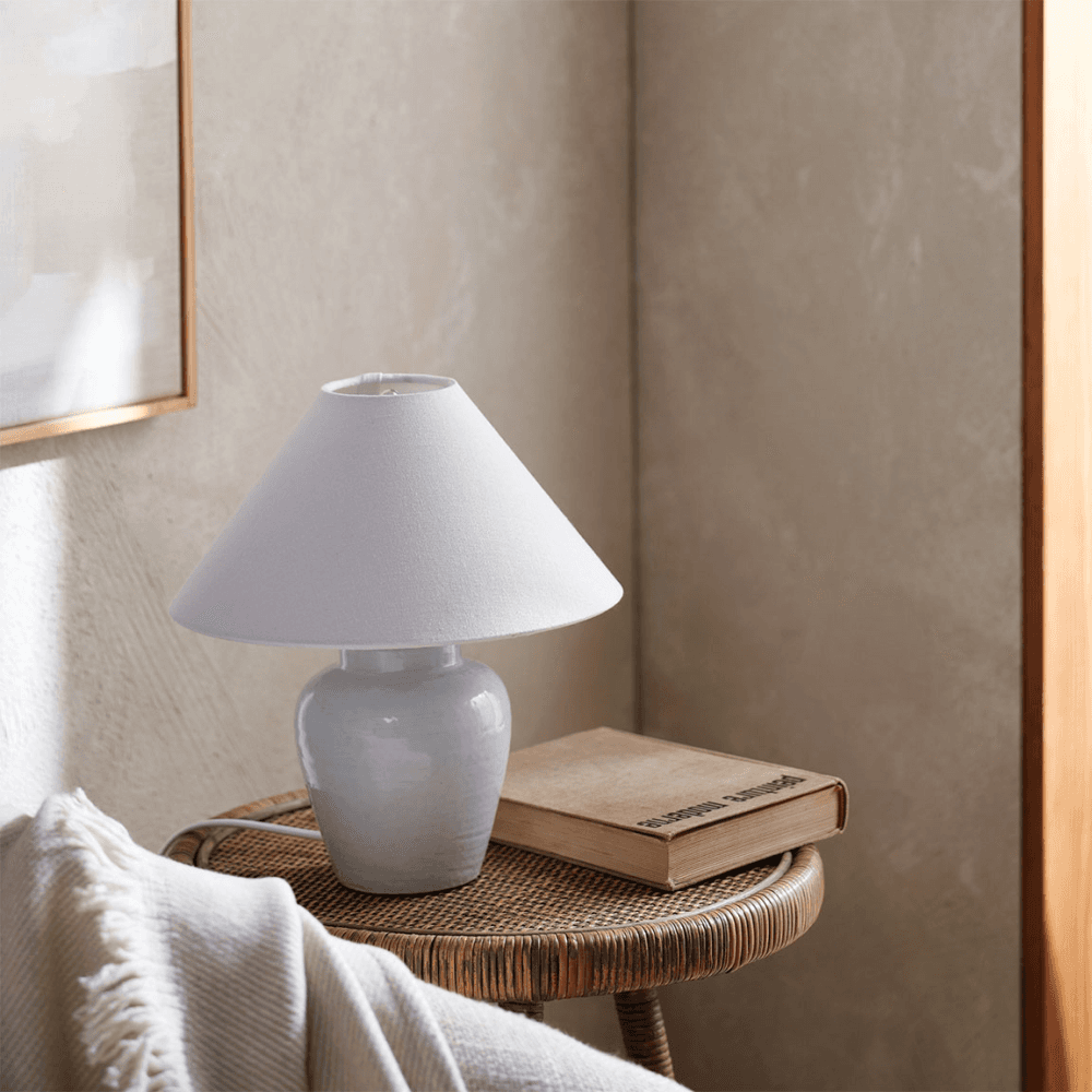 Tenby Tenby Table Lamp, Soft Grey
