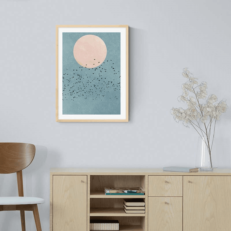 Kubistika Fly Away Print, Blue