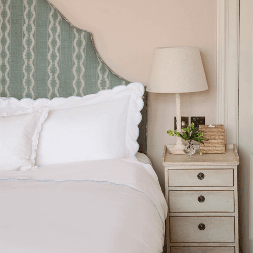 Image showing the Annabelle Pair of Pillowcases, Powder Blue product.