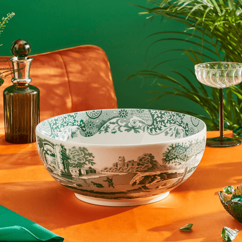 Image showing the Heritage Italian Round Statement Bowl, Green product.