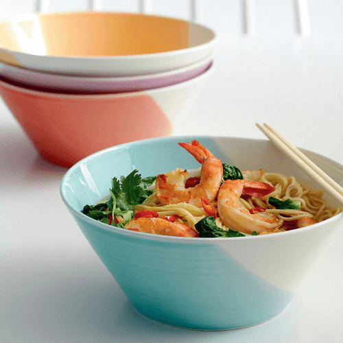 Image showing the 1815 Brights Set of 4 Noodle Bowls, Mixed Colours product.