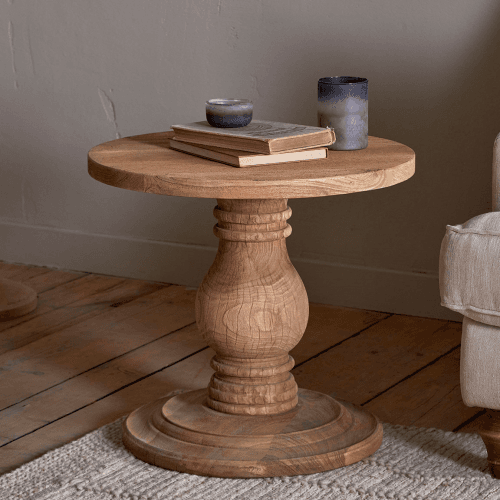 Image showing the Laya Mango Wood Side Table, Natural product.