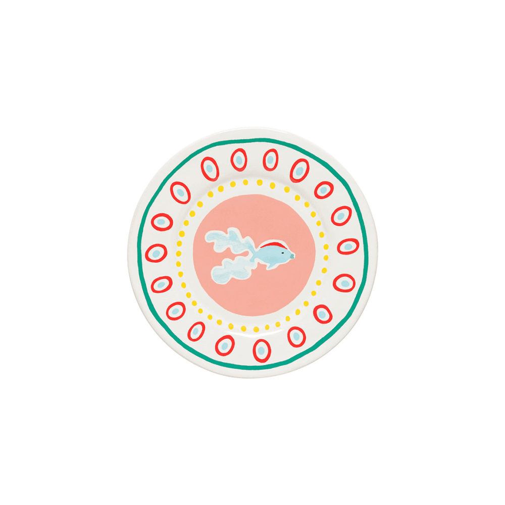 Summer Bliss Guppy Fish Salad/Dessert Plate, Multi