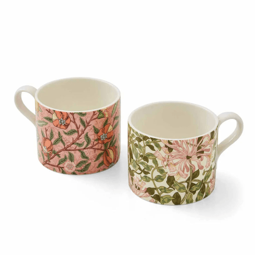 Image showing the Morris & Co Set of 2 Mugs, Fruit and Honeysuckle product.