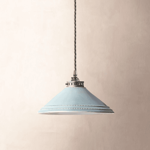 Image showing the Ted Ceramic Shade with Antiqued Brass Gallery product.