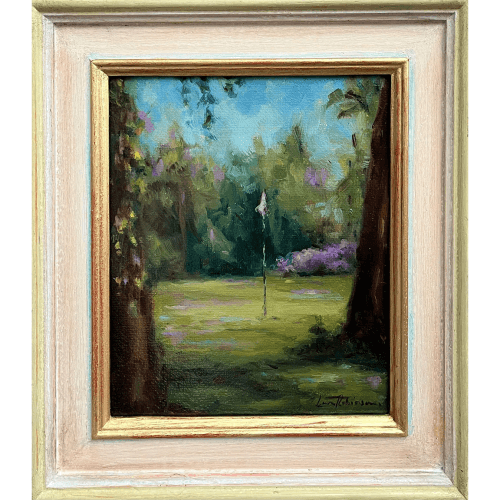 Image showing the The Green Through Trees Framed Oil Painting, 42 x 47cm product.