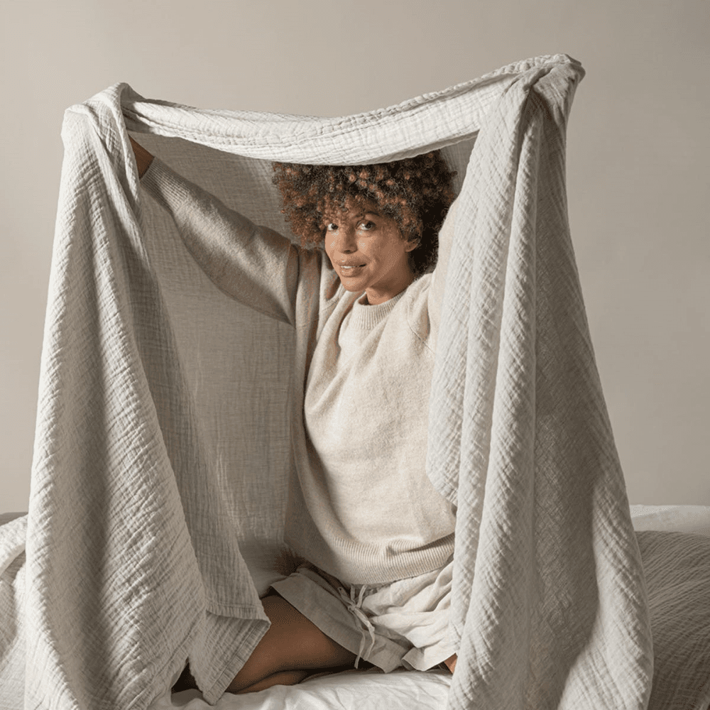 The Linen & Cotton Throw, Clay