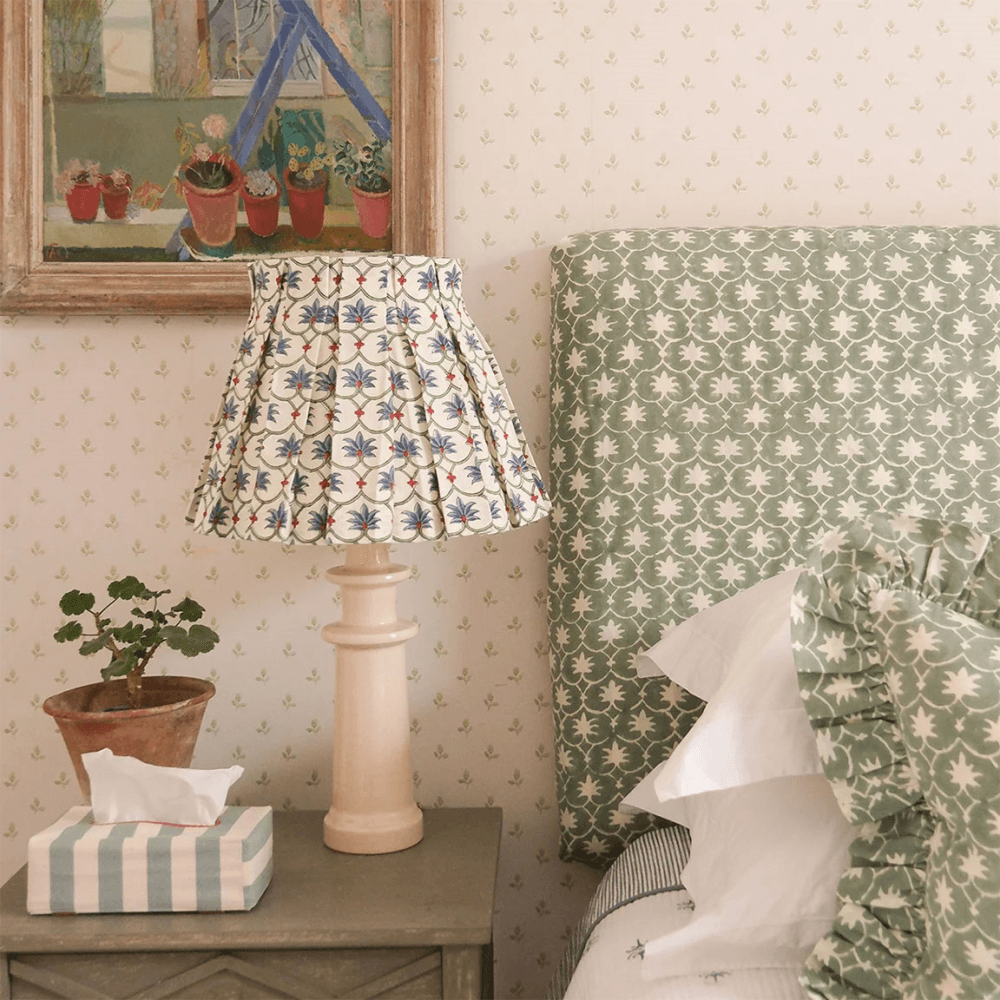 Grove Linen Structured Box Pleat Lampshade