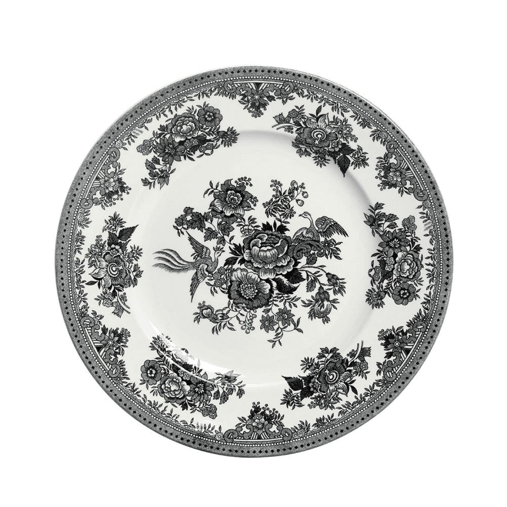 Asiatic Pheasants Plate, Black & White